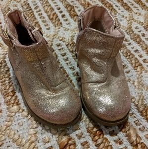Dusty pink shimmer boots